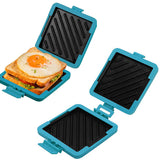 Non Stick Microwave Toastie Maker for Quick and Easy Snacks Blue