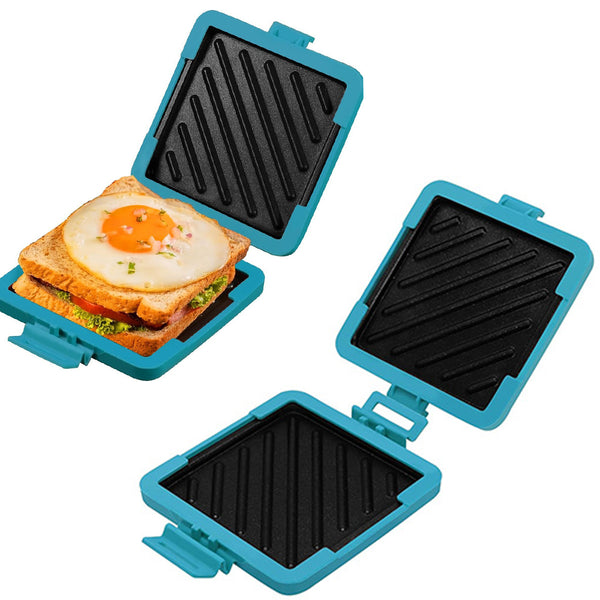 Non Stick Microwave Toastie Maker for Quick and Easy Snacks Blue