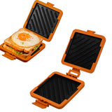 Non Stick Microwave Toastie Maker for Quick and Easy Snacks Orange