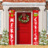 Grinch Inspiration Christmas Porch Sign Merry Christmas Door Banner Xmas Decorations Red