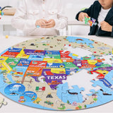 70Pcs World Map Jigsaw World Geography Puzzle Kid Toy