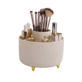 360 Degree Rotating Cosmetic Organizer Multi-Purpose Desk Organizer for Pencil Pen Art Supplies Makeup Brushes Beige