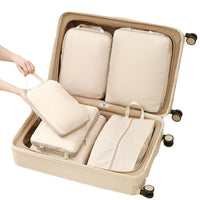 4Pcs Set Travel Compression Packing Cubes for Carry On Suitcases  Travel Accessories Beige