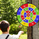 72cm Large Dart Board for Kids Double-Sided Dart Board with Sticky Balls and Darts Fun Party Play Game Toys Style 2