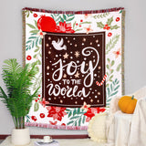 Christmas Theme Camping Blanket Sofa Cover Hanging Background Tapestry Christmas Decor Style 2