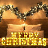 14Pcs Separate Letters Christmas Lights MERRY CHRISTMAS Letter Lights Christmas Party Home Decorations