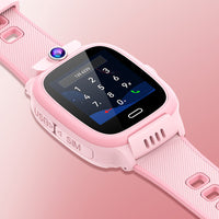 Touch Screen 4G Smart Watch Positioning Video Call Watch with Camera for Kids Pink