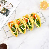 Set of 4Pcs Stainless Steel Taco Shell Holder Stand Taco Tray Kitchen Food Stand Rack Holder