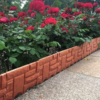 6Pcs Plastic Garden Landscape Edging Borders Flower Bed Borders Red