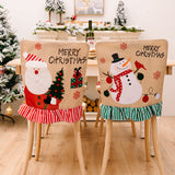 2Pcs Christmas Chair Back Cover Dining Chair Covers for Holiday Party Home Decor