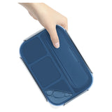 4 Compartments Bento Lunch Box Food Storage Containers Blue