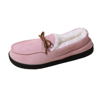 Winter Warm Sherpa Moccasin Slippers Comfy Ladies Women Casual Shoes Pink