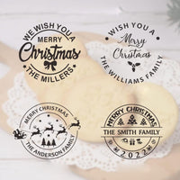 9-Piece Set Merry Christmas Cookie Stamp Cookie Mold 3D Baking Stamp