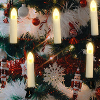 LED Flameless Christmas Candle Light Indoor String Lights with Tree Clips