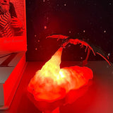 3D Printed Fire Dragon Lamp USB Rechargeable Night Light Home Decor