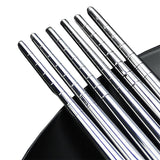 10 Pairs of Stainless Steel Chopsticks Asian Dinner Chopsticks Style 1