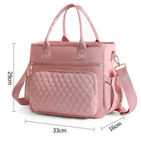 Insulated Lunch Bag Lunch Box Storage Bag Cooler Tote Bag Pink