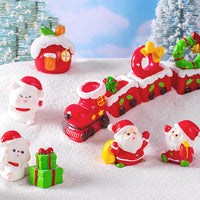 21Pcs Christmas Miniature Ornaments Resin Christmas Figurines Decor