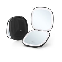 10X Magnifying Lighted Makeup Mirror Dimmable Double Sided Cosmetic Mirror Portable Black