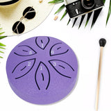 6-Note Rain Drum for Outside Garden Mini Steel Tongue Drum Instrument Purple