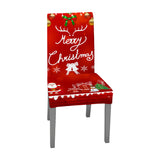 2Pcs Christmas Chair Cover Decorations Xmas Chair Slipcover Creative Pattern Style 4