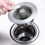 3-in-1 Kitchen Sink Drain Strainer and Stopper Set Anti-Clogging Basket Strainer