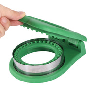 Round Sandwich Cutter and Sealer Manual Sandwich Press Mold Toast Bread Mold Baking Tool Green