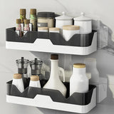 Wall Mount Kitchen Shower Caddy Bathroom Storage Shelf Holder Rack Organiser