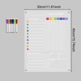 Clear Acrylic Chore Chart Board Kit for Kids Dry Erase Checklist  Family Reward Responsibility Chart