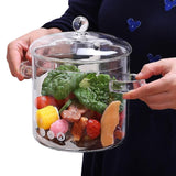 Clear Glass Cooking Pot with Lid Double-Handle Glass Stovetop Pot for Pasta Noodle Soup Milk