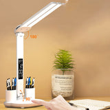 Dual Head LED Desk Lamp Touch Dimmable Table Light for Bedside Study Reading