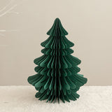 Tabletop Artificial Christmas Tree Paper Honeycomb Christmas Tree Christmas Party Home Decoration Green