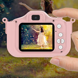 1080P HD Kids Digital Camera Unicorn Camera Toy Gift with 32G Memory Card Pink