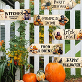 12Pc Set Halloween Arrow Signs Pumpkin Trick or Treat Party Decoration