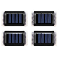 4Pcs Solar Powered Wall Lights Water-Resistant Garden Door Fence Decorative Lights - White