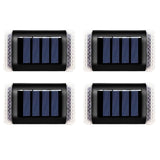 4Pcs Solar Powered Wall Lights Water-Resistant Garden Door Fence Decorative Lights - White