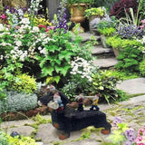 Dachshund Garden Gnomes Statues Table Garden Ornaments Outdoor Style 1