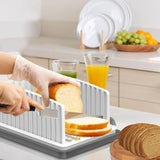 Adjustable Bread Slicer for Homemade Bread Foldable Cutting Tool for Bread Bagels Cakes