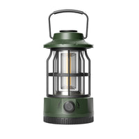 Retro Tent Camping Lantern Rechargeable Night Lamp Camping Light Green