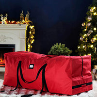 Christmas Tree Storage Bag 600D Oxford Storage Bag with Wheels and Handles Red