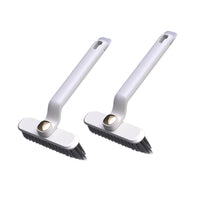 Set of 2Pcs 3-in-1 Rotating Crevice Cleaning Brush Multi-Function Corners Gap Brush for Kitchen Bathroom White