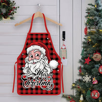 Christmas Apron Funny Cartoon Apron Style for Xmas Dinner Party Cooking Baking Barbecue Crafting Style 2