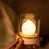 Cute Kerosene Lamp Silicone Campfire Night Light Desktop LED Decorative Light Yellow