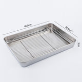 Stainless Steel Barbecue Sheet with Cooling Rack Baking Pan Cookie Sheet for Frige Storage