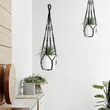 4Pcs Macrame Plant Flower Pot Holder Hanger Hanging Planter Basket Cotton Rope Braided Style 5-8