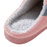 Unisex Winter Slipper Warm Plush Lined Anti-Slip Home Indoor Slippers Slides Pink