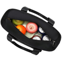 Insulated Lunch Bag Leakproof Lunch Tote Bag with Removable Shoulder Strap for Work Picnic Hiking Black