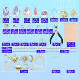 200Pcs DIY Sun Catchers Making Kits Glass Suncatchers Hanging Prism Garden Home Decor Gold