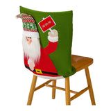 Christmas Chair Cover Removable Santa/Snowman Dining Chair Back Cover Xmas Home Holiday Decoration Style 1