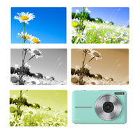 16X Zoom Digital Camera with 32GB Card 1080P Mini Video Camera for Teens Kids Green